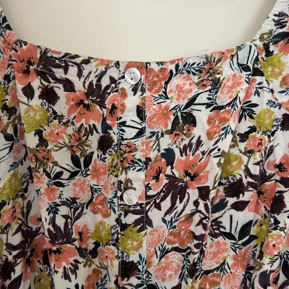 Pink and Green Floral Jumpsuit with Square Neckline - Picture 3 of 7